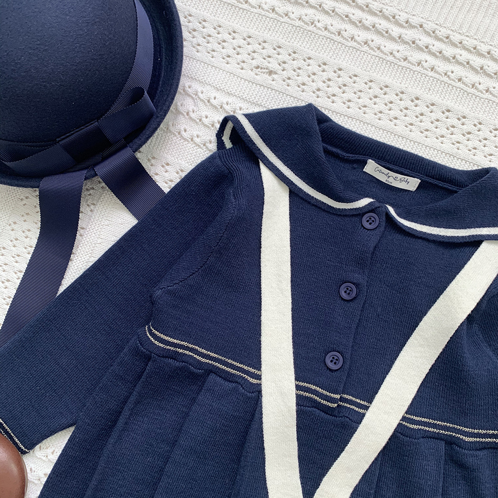 キッズ服 女の子 ワンピース 長袖 セーラー襟 プリーツ 女児 幼児 森ガール 入学式 七五三 通学 発表会 子供服 入園式 卒業式 通園 フォーマル 