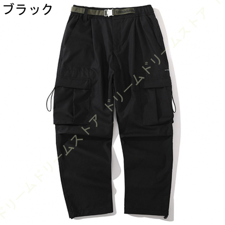 カーゴパンツ メンズ ズボン 秋服 涼しい ワイドパンツ おおきいサイズ 通気 袴パンツ 軽量 ゆったり ビッグシルエット 無地 薄手 ロングパンツ ズボン 