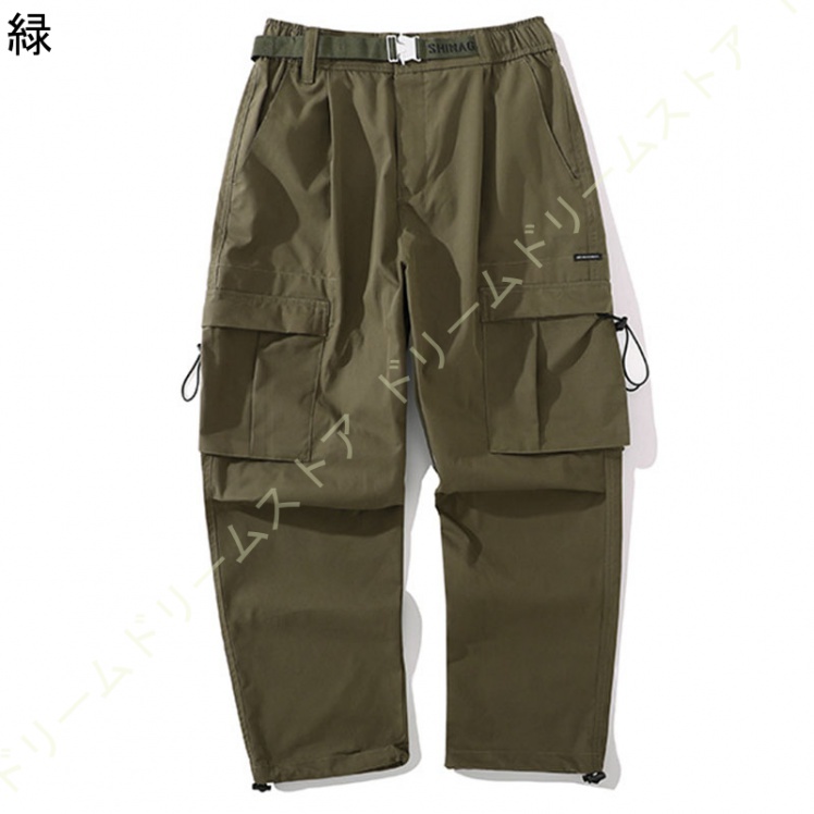 カーゴパンツ メンズ ズボン 秋服 涼しい ワイドパンツ おおきいサイズ 通気 袴パンツ 軽量 ゆったり ビッグシルエット 無地 薄手 ロングパンツ ズボン 