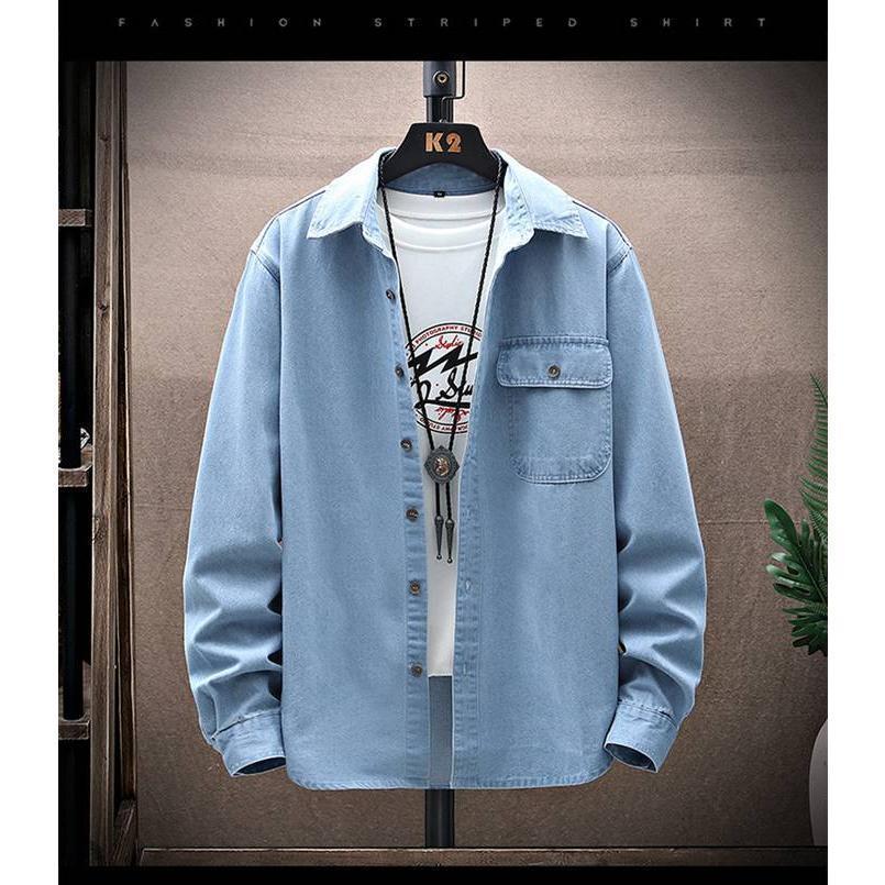 デニムシャツ メンズ ウエスタンシャツ カジュアルシャツ 長袖 シャツ カジュアル 生地 ウォッシュ加工 デニム アウター トップス 
