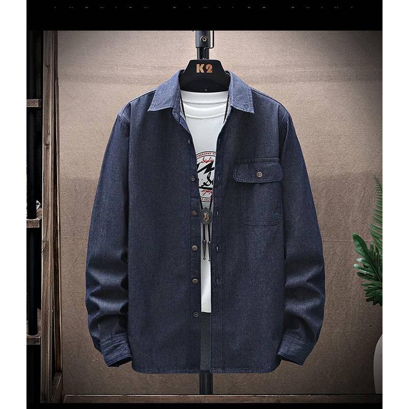 デニムシャツ メンズ ウエスタンシャツ カジュアルシャツ 長袖 シャツ カジュアル 生地 ウォッシュ加工 デニム アウター トップス 