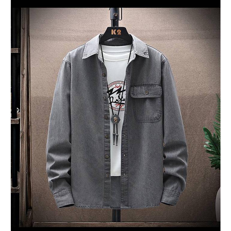 デニムシャツ メンズ ウエスタンシャツ カジュアルシャツ 長袖 シャツ カジュアル 生地 ウォッシュ加工 デニム アウター トップス 