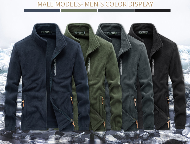 フスジャケット メンズ フス ブルゾン モックネック アウトドア ミリタ風 シンプル 無地 保温 ジップアップ 柔らかい 