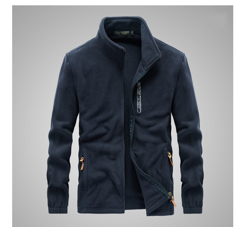 フスジャケット メンズ フス ブルゾン モックネック アウトドア ミリタ風 シンプル 無地 保温 ジップアップ 柔らかい 