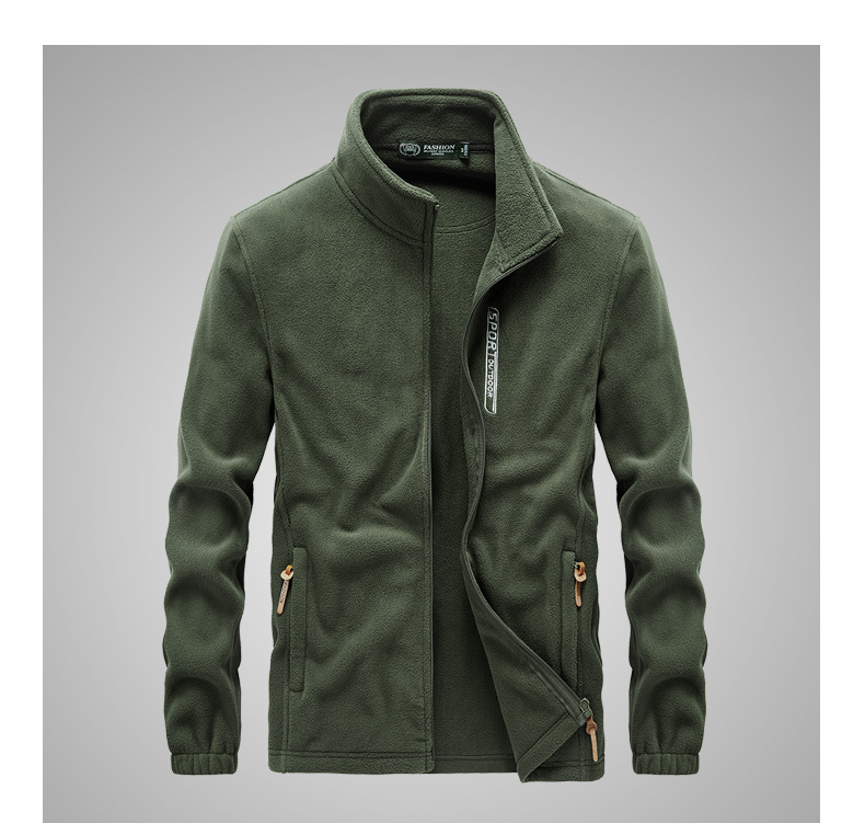 フスジャケット メンズ フス ブルゾン モックネック アウトドア ミリタ風 シンプル 無地 保温 ジップアップ 柔らかい 