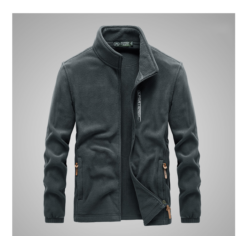 フスジャケット メンズ フス ブルゾン モックネック アウトドア ミリタ風 シンプル 無地 保温 ジップアップ 柔らかい 