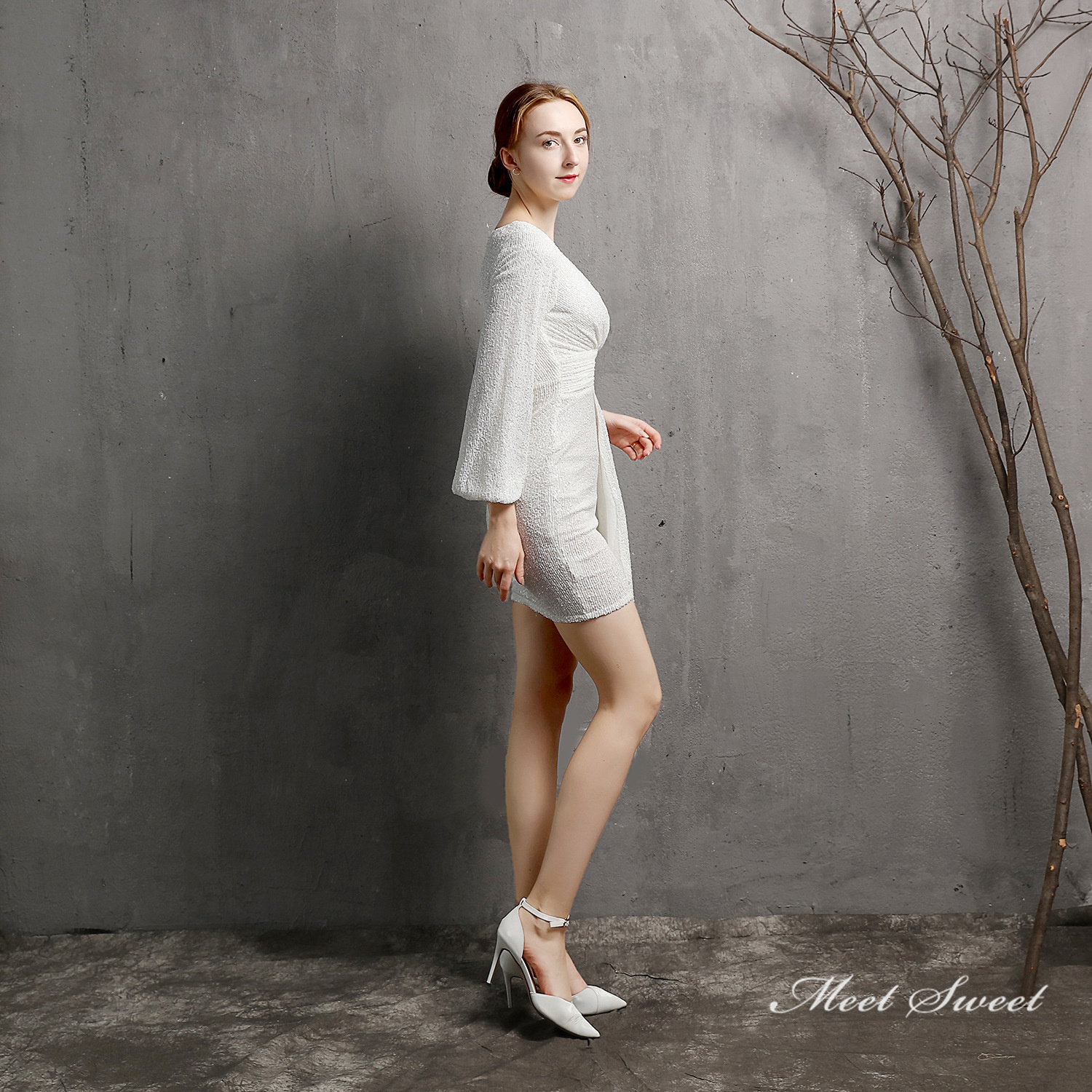 カラードレス ミニドレス パーティードレス 長袖 結婚式 二次会 ワンピース ミディアムドレス スパンファスナー 発表会 演奏会 フォーマルドレス 演出 