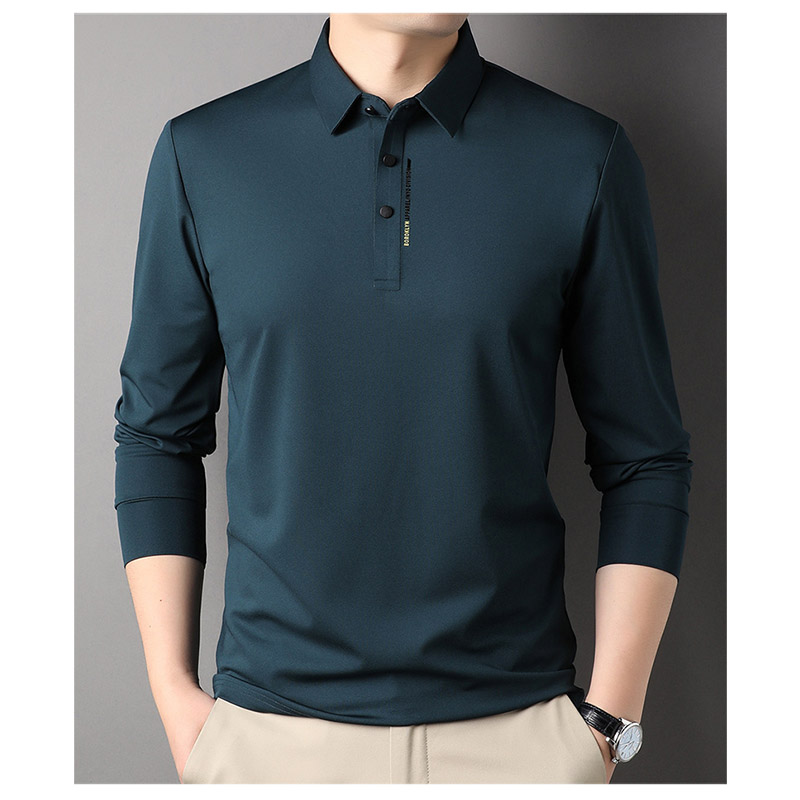 ポロシャツ メンズ 長袖 春秋 ビズポロ スタンドストレッチ カットソー ビジネス トップス オフィス 紳士 ゴルフウェア フォーマルカジュアル 通勤 