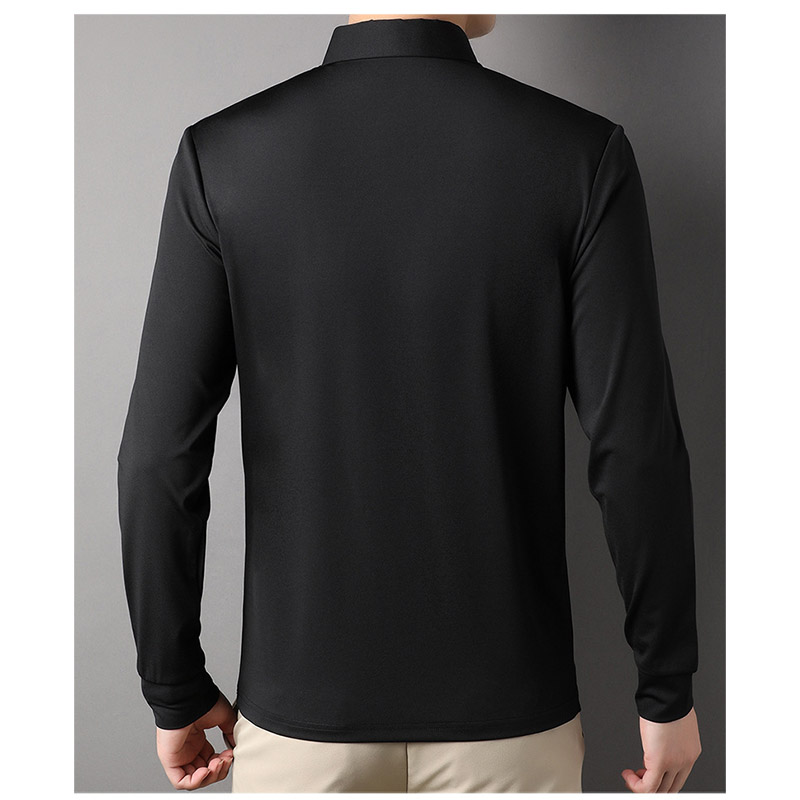 ポロシャツ メンズ 長袖 春秋 ビズポロ スタンドストレッチ カットソー ビジネス トップス オフィス 紳士 ゴルフウェア フォーマルカジュアル 通勤 