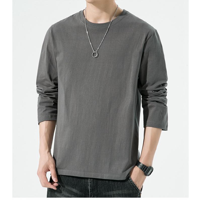 長袖Tシャツ メンズ トップス Tシャツ クルーネック シンプル おしゃれ 秋冬 運動着 おしゃれ カジュアル お洒落 大人 男性秋服 