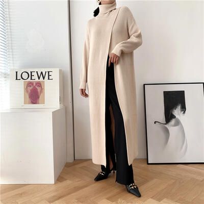 レイヤード ニット トップス フェミニン ワンピース ロングワンピ シンプル 体型カバー ゆったり 黒 カジュアル 長袖 パープル ブ ロング丈 きれいめ ブラック 