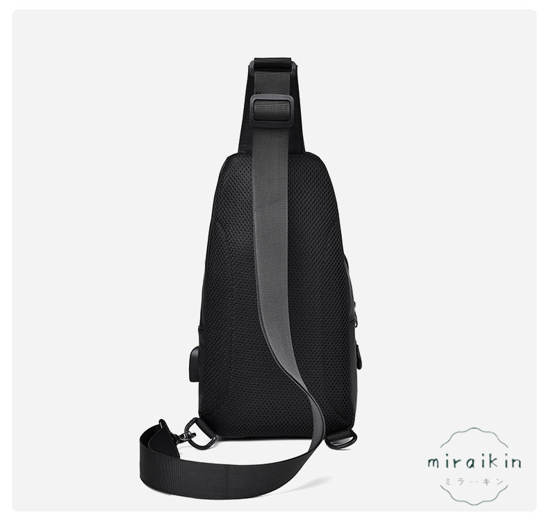 ボディバッグ メンズ 大容量 軽量 防水 USB充電ポート付き メンズ 斜め掛け トラベルバッグ 通学 イヤホン通し穴 通勤 旅行 スマホポーチ ショルダーバッグ 