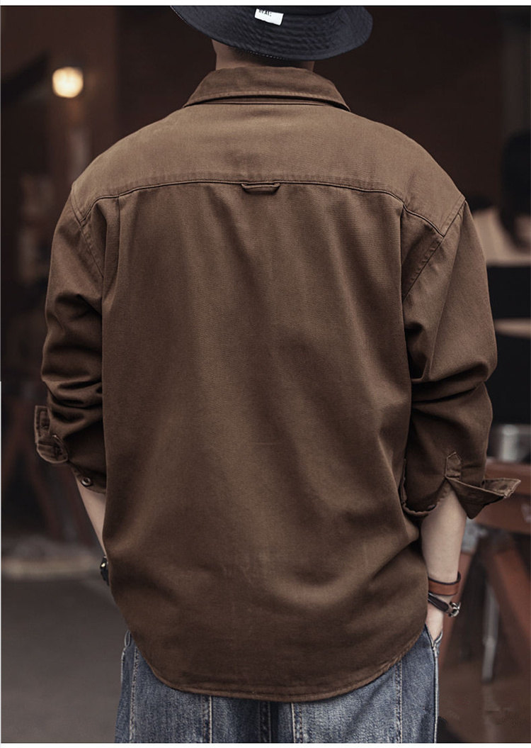 送料無料 大きいサイズ シャツ メンズ トップス カーゴシャツ 紳士服 長袖シャツ 長袖 カジュアルシャツ かっこいい 通勤 開襟シャツ 通学 ワークシャツ 