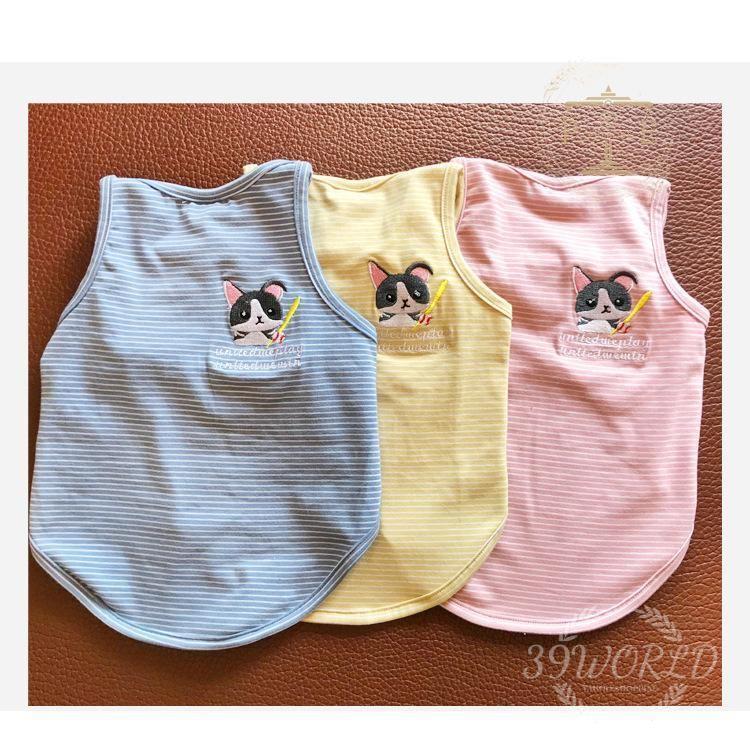 ペットウェア ドッグウエア タンクトップ 飼い主とお揃い ペット用 犬用 ペアルッ 洋服 犬服 カットソー 刺繍 袖なし ボーダー 猫用 ノースリーブ 