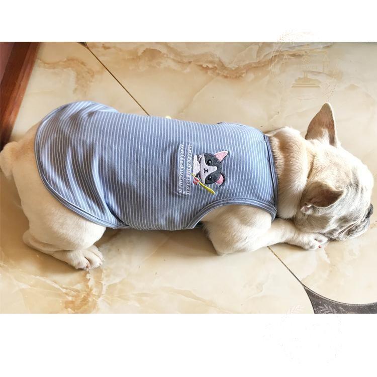 ペットウェア ドッグウエア タンクトップ 飼い主とお揃い ペット用 犬用 ペアルッ 洋服 犬服 カットソー 刺繍 袖なし ボーダー 猫用 ノースリーブ 