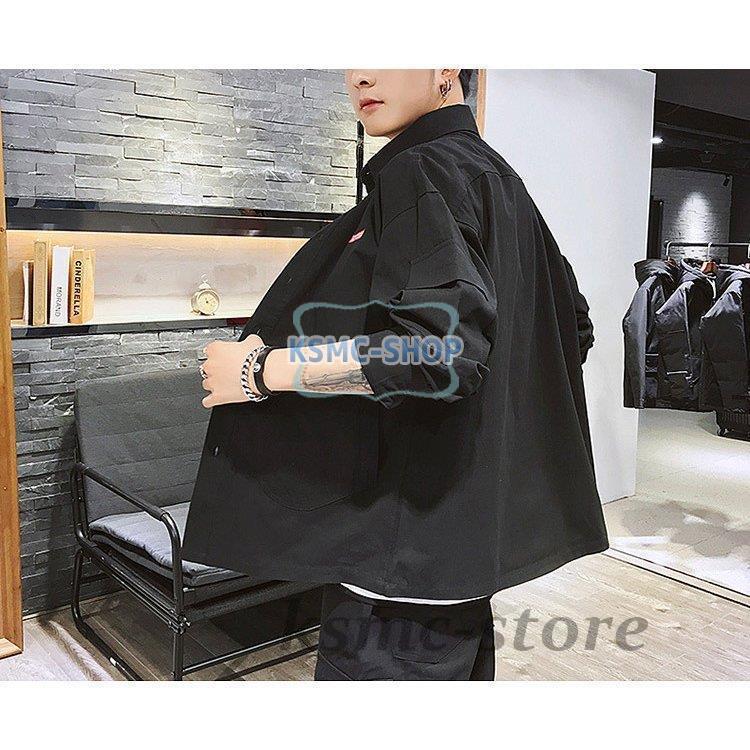 長袖シャツ メンズ おしゃれ シャツ カジュアルシャツ 無地 胸ポケット ワークシャツ ビジネスシャツ 秋服 