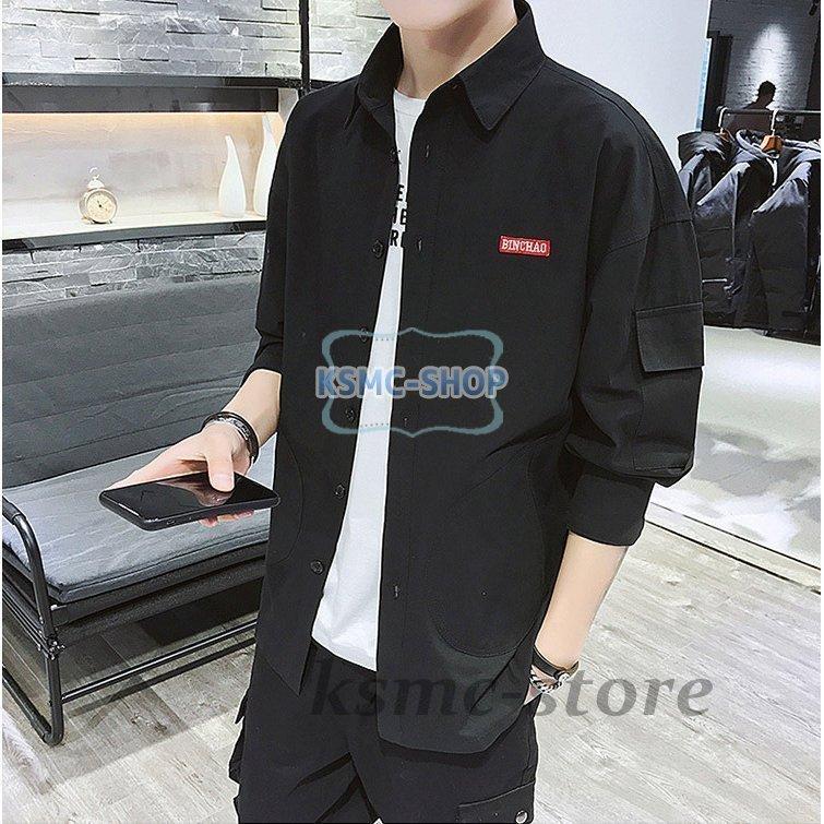 長袖シャツ メンズ おしゃれ シャツ カジュアルシャツ 無地 胸ポケット ワークシャツ ビジネスシャツ 秋服 
