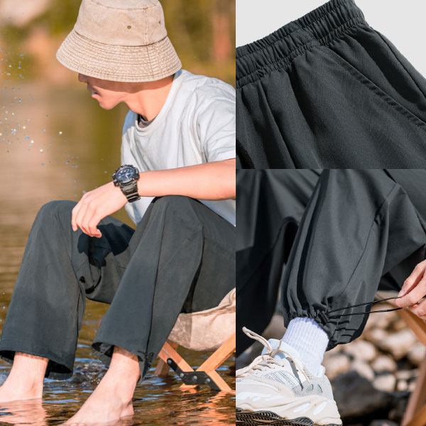 トレッキングパンツ メンズ サルエルパンツ 登山 パンツ 薄手 ズボン アウトドア作業着 作業用 