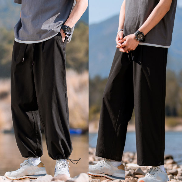 トレッキングパンツ メンズ サルエルパンツ 登山 パンツ 薄手 ズボン アウトドア作業着 作業用 