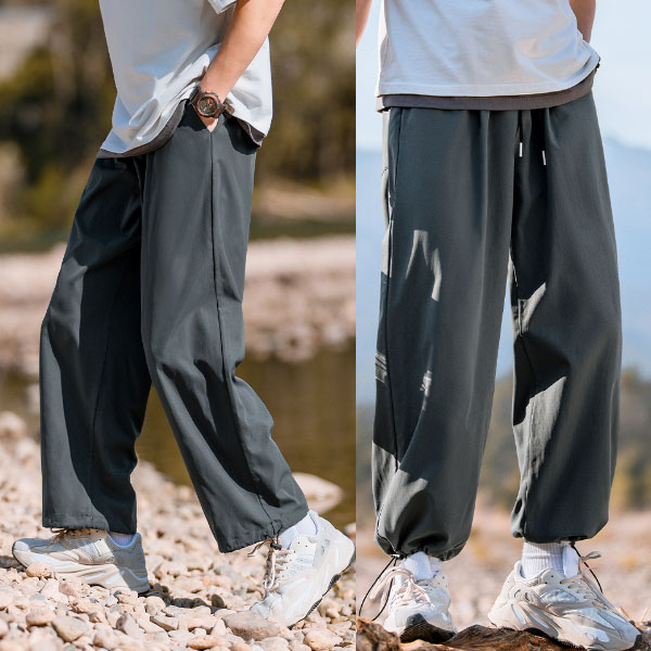 トレッキングパンツ メンズ サルエルパンツ 登山 パンツ 薄手 ズボン アウトドア作業着 作業用 