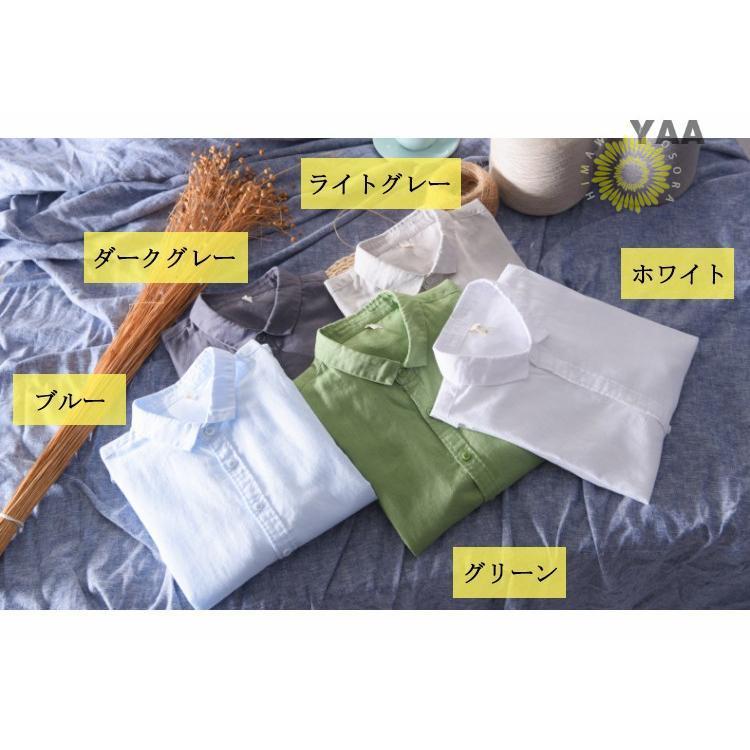 シャツ メンズ リネンシャツ 綿麻 白シャツ ワイシャツ カジュアルシャツ 夏 ナチュラル トップス 長袖 