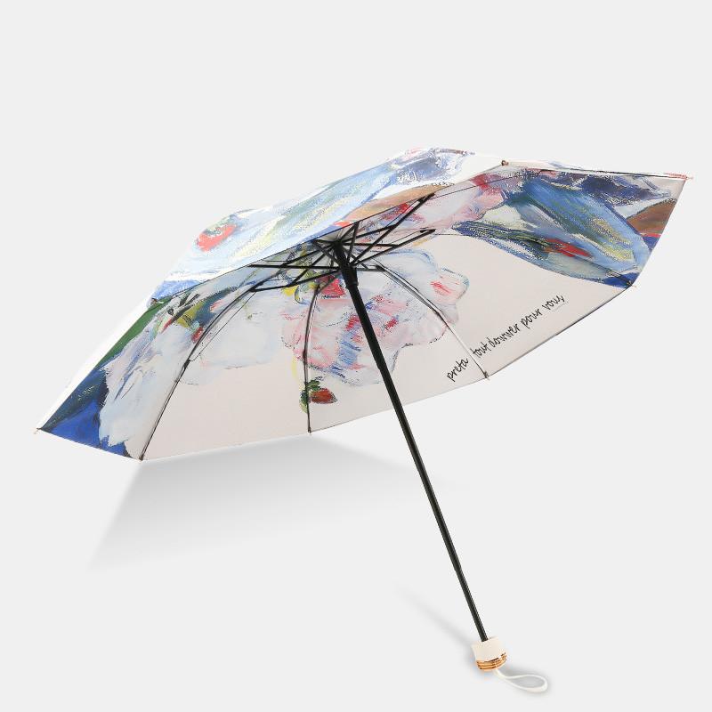 傘 折りたたみ傘 レディース 雨傘 日傘 軽量 遮熱 遮光 コンパクト 撥水加工 おしゃれ 油絵柄 軽量 晴雨兼用 UVカット 日焼け対策 夏 春 花柄 