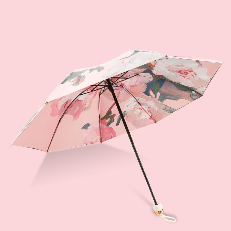 傘 折りたたみ傘 レディース 雨傘 日傘 軽量 遮熱 遮光 コンパクト 撥水加工 おしゃれ 油絵柄 軽量 晴雨兼用 UVカット 日焼け対策 夏 春 花柄 