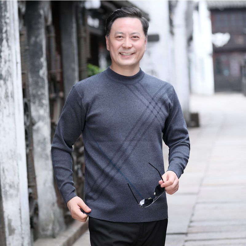 ニット セーター メンズ◆クルーネック秋服 冬服 紳士 メンズ シニア ゴルフ 敬老の日 シニアファッション 誕生日 ギフト クリスマス プレゼント 