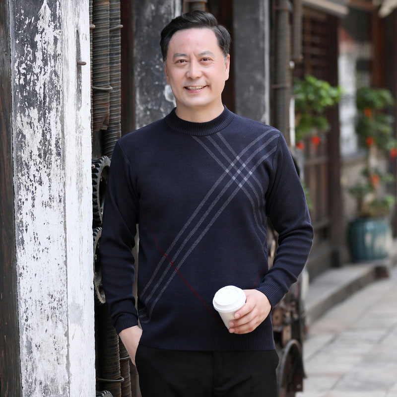 ニット セーター メンズ◆クルーネック秋服 冬服 紳士 メンズ シニア ゴルフ 敬老の日 シニアファッション 誕生日 ギフト クリスマス プレゼント 