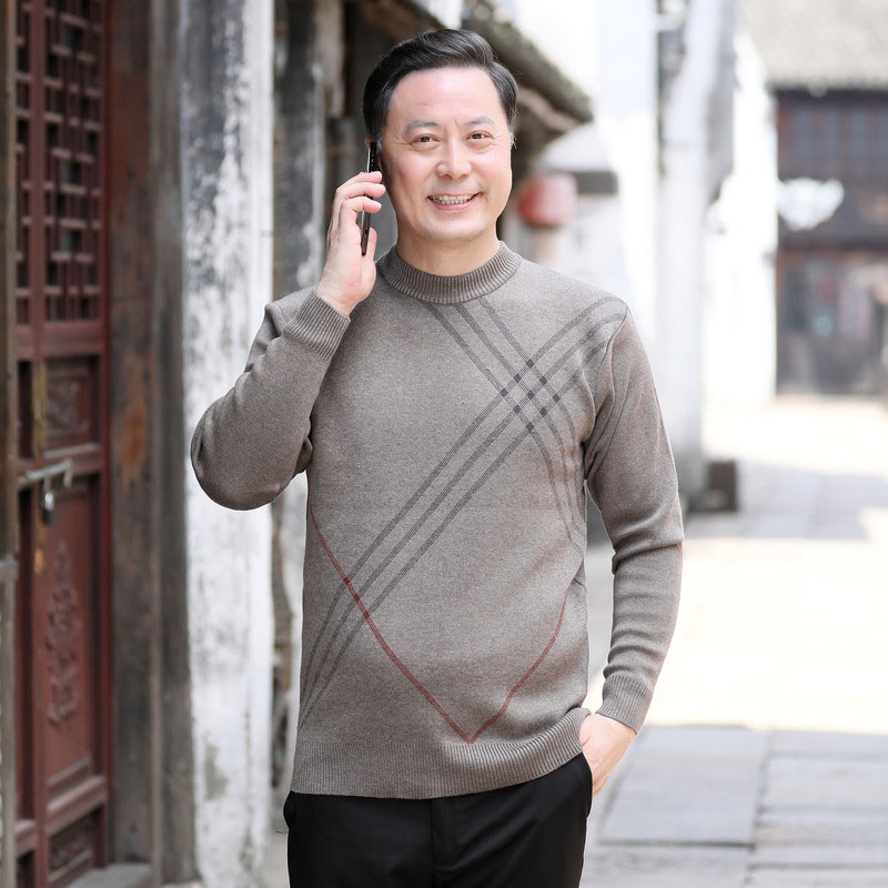 ニット セーター メンズ◆クルーネック秋服 冬服 紳士 メンズ シニア ゴルフ 敬老の日 シニアファッション 誕生日 ギフト クリスマス プレゼント 