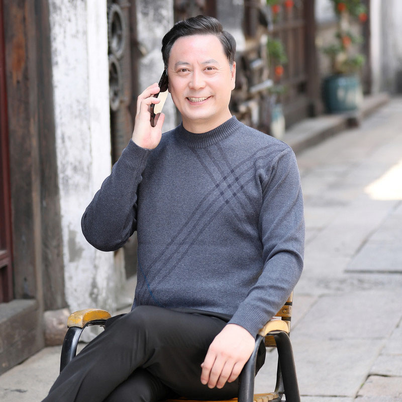 ニット セーター メンズ◆クルーネック秋服 冬服 紳士 メンズ シニア ゴルフ 敬老の日 シニアファッション 誕生日 ギフト クリスマス プレゼント 