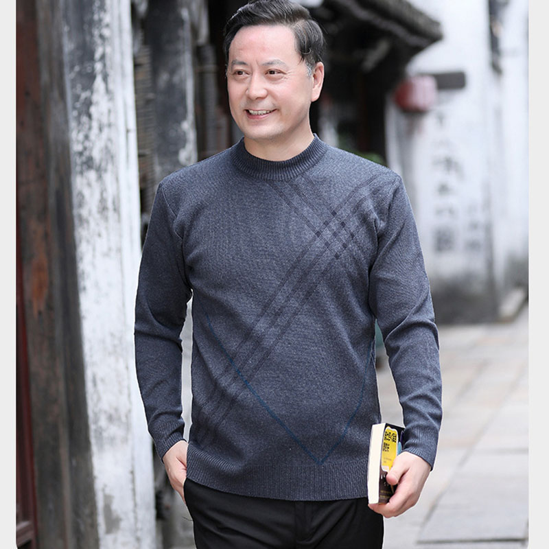 ニット セーター メンズ◆クルーネック秋服 冬服 紳士 メンズ シニア ゴルフ 敬老の日 シニアファッション 誕生日 ギフト クリスマス プレゼント 