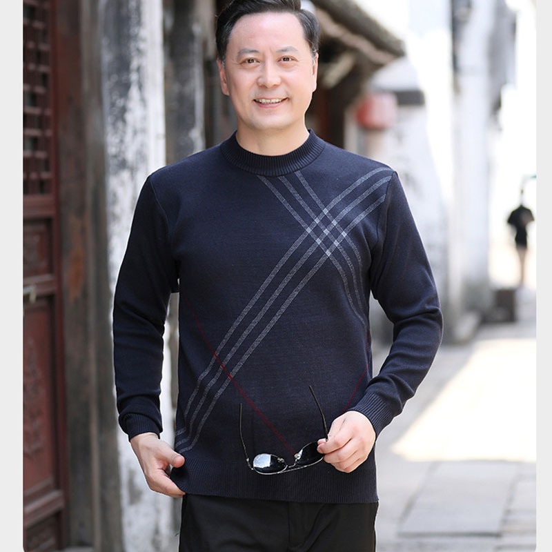 ニット セーター メンズ◆クルーネック秋服 冬服 紳士 メンズ シニア ゴルフ 敬老の日 シニアファッション 誕生日 ギフト クリスマス プレゼント 