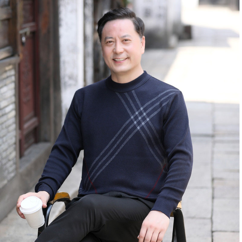 ニット セーター メンズ◆クルーネック秋服 冬服 紳士 メンズ シニア ゴルフ 敬老の日 シニアファッション 誕生日 ギフト クリスマス プレゼント 