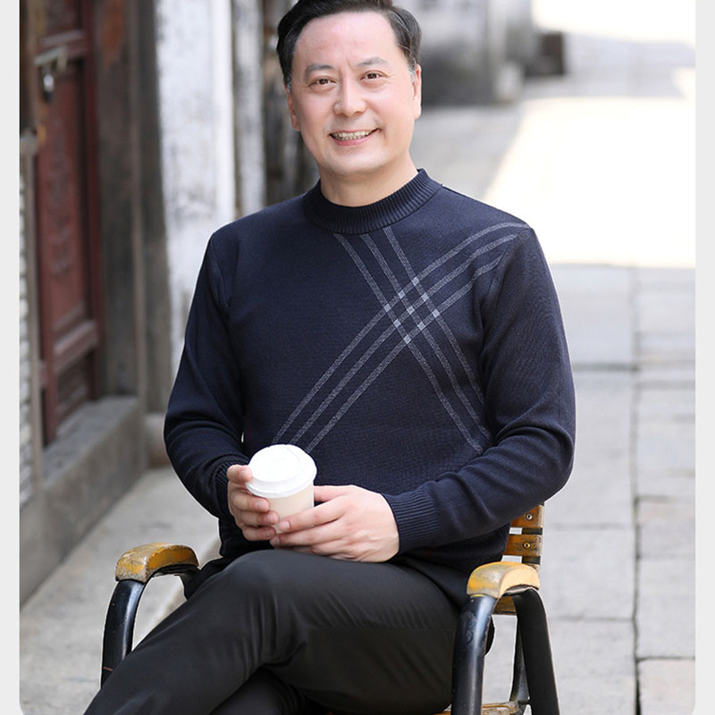 ニット セーター メンズ◆クルーネック秋服 冬服 紳士 メンズ シニア ゴルフ 敬老の日 シニアファッション 誕生日 ギフト クリスマス プレゼント 