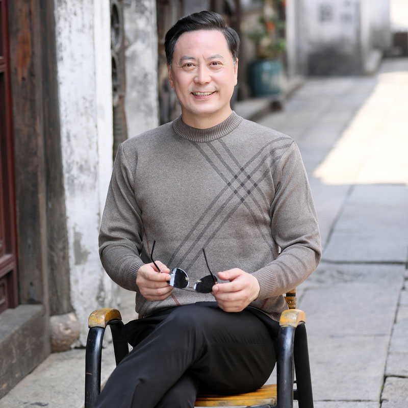 ニット セーター メンズ◆クルーネック秋服 冬服 紳士 メンズ シニア ゴルフ 敬老の日 シニアファッション 誕生日 ギフト クリスマス プレゼント 