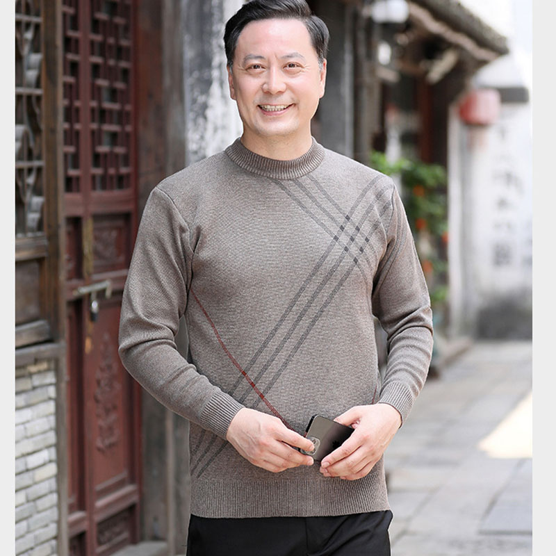 ニット セーター メンズ◆クルーネック秋服 冬服 紳士 メンズ シニア ゴルフ 敬老の日 シニアファッション 誕生日 ギフト クリスマス プレゼント 