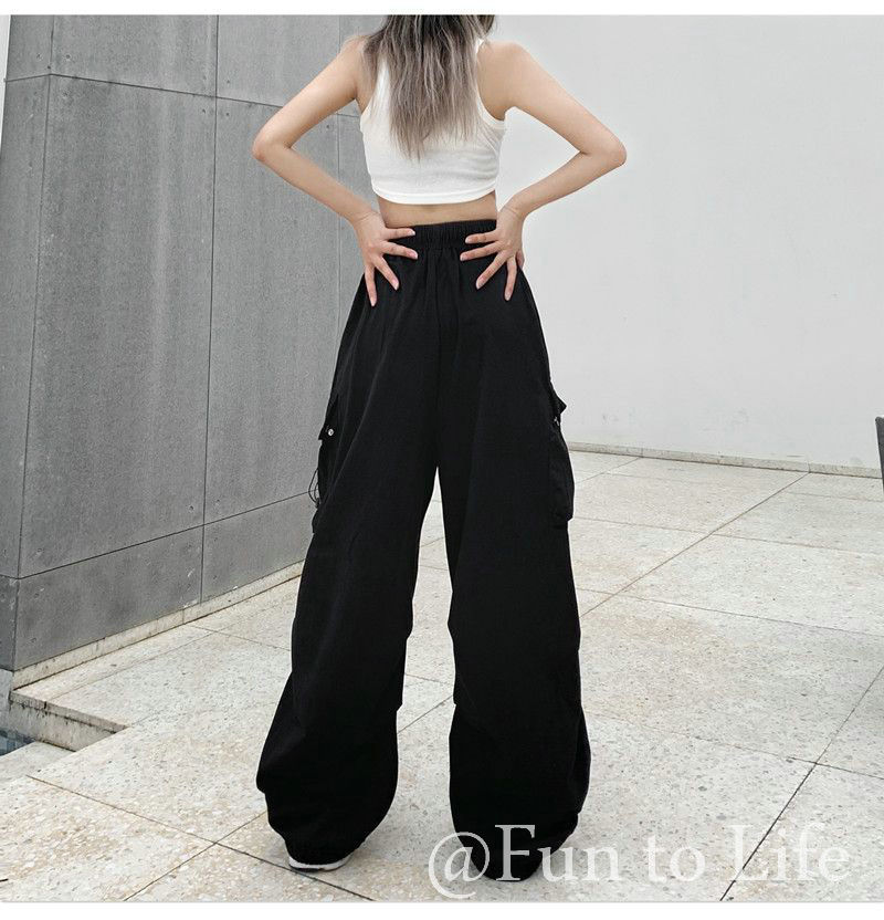 カーゴパンツ ダンスパンツ レディース ミリタリーパンツ ワイドパンツ ジョガーパンツ ゆったり ロングパンツ 大きいサイズ 着痩せ 