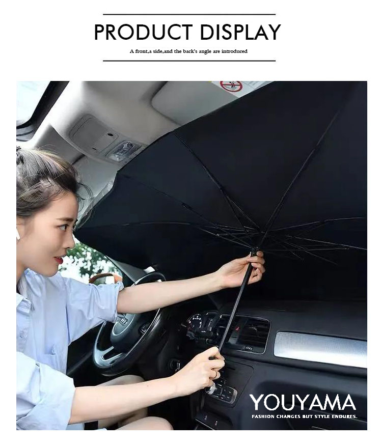 サンシェード 車 傘型 傘 車用 フロントガ軽自動車 日よけ 車中泊グッズ 傘型サンシェード 送料無料 収納ポーチ付き 折りたたみ 
