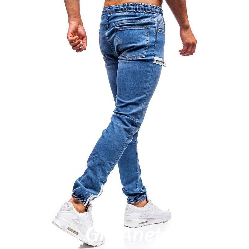 メンズ ジーンズ メンズ デニムパンツ スウェットデニム スウェット 裾ファスナー Gパン ストレッチ デニム ジーパン 