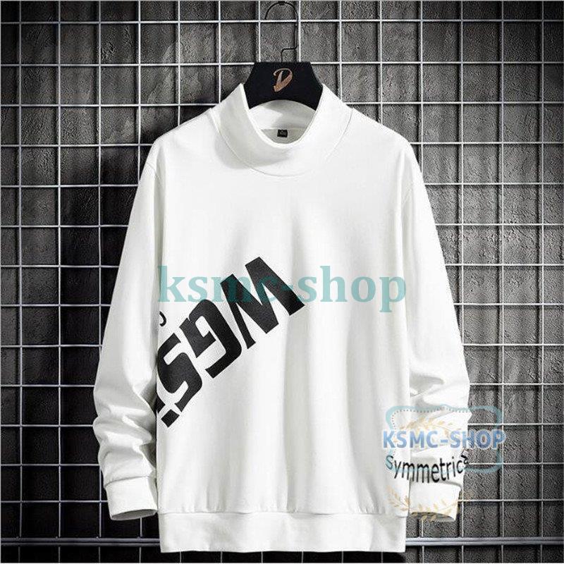 ロングTシャツ メンズ おしゃれ 英文字 長袖Tシャツ カットソー 秋 新作 大きいサイズ 秋服 カジュアル 