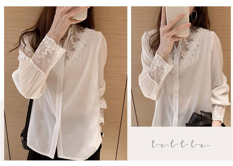 ブラウス レディース シャツ シャツブラウス 長袖 無地 おしゃれ レース トップス 長袖シャツ カジュアル 通勤通学 花柄 アウトドア ゆったり 