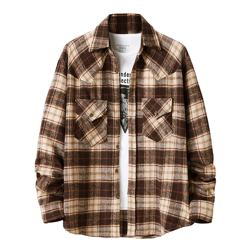 ネルシャツ チェックシャツ メンズ ネルチェックシャツ 秋冬 長袖シャツ シャツ かっこいい カップル コットン おしゃれ ワークシャツ ペアルック カジュアル 