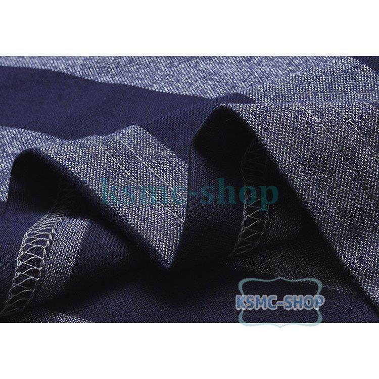 ポロシャツ メンズ トップス 大きいサイズ 長袖 ボーダー柄Tシャツ 春秋ゴルフシャツ スポーツ おしゃれ トレンド 紳士服 カジュアル ファッション ゴルフウェア