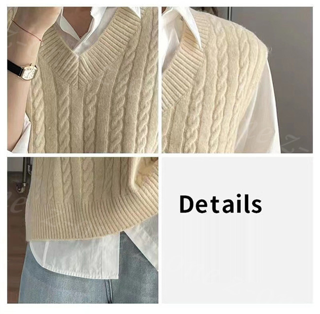 ベスト ニット プルオーバー レディース 新作 Vネック 秋冬 ゆったり 保温 体型カバー 春 通勤 大人 セーター 学生 アウター レイヤード 可愛い 柔らかい 通学 