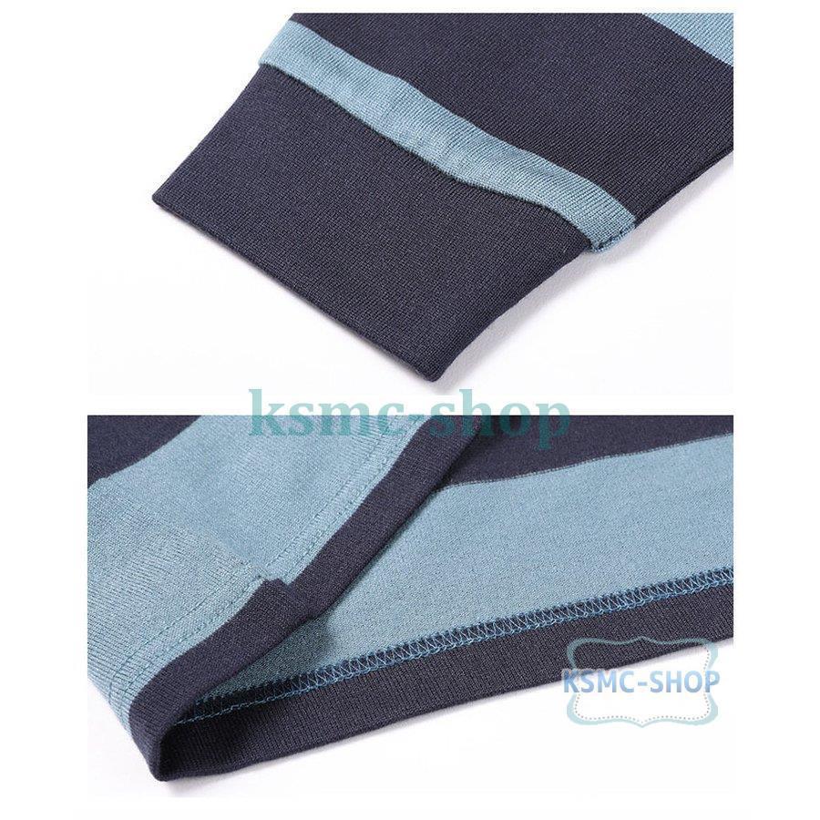 ポロシャツ メンズ トップス 大きいサイズ 長袖 ボーダー柄 おしゃれ トレンド 紳士服 カジュアル 春秋 スポーツ ゴルフ シャツ ゴルフウェア 3色 Tシャツ 