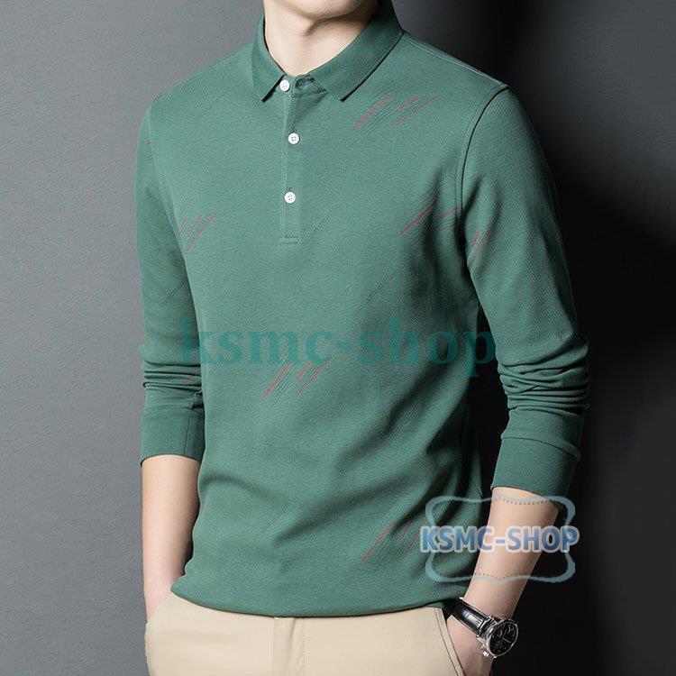 ポロシャツ メンズ トップス 大きいサイズ 長袖 刺繍 トレンド ゴルフウェア ゴルフ スポーツ おしゃれ Tシャツ ファッション カジュアル3色 春秋 シャツ紳士服 