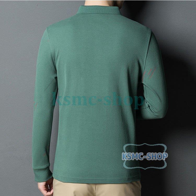 ポロシャツ メンズ トップス 大きいサイズ 長袖 刺繍 トレンド ゴルフウェア ゴルフ スポーツ おしゃれ Tシャツ ファッション カジュアル3色 春秋 シャツ紳士服 