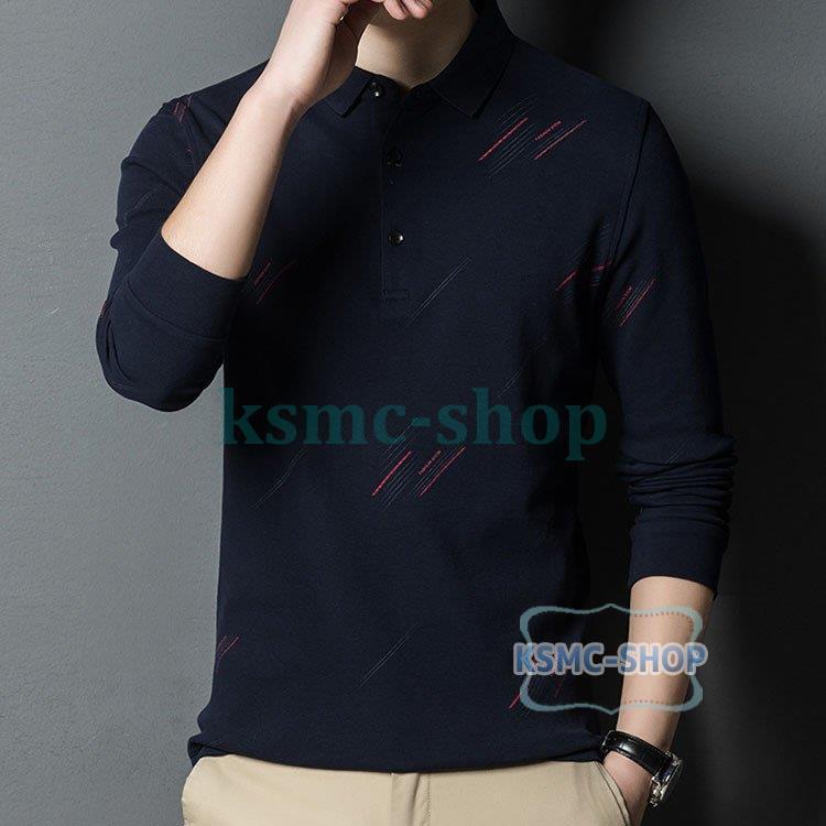 ポロシャツ メンズ トップス 大きいサイズ 長袖 刺繍 トレンド ゴルフウェア ゴルフ スポーツ おしゃれ Tシャツ ファッション カジュアル3色 春秋 シャツ紳士服 