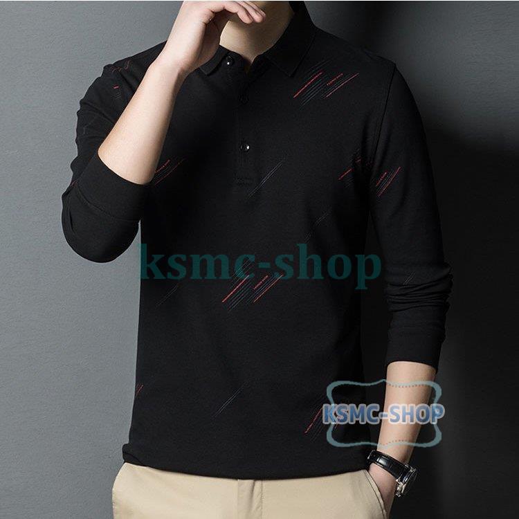 ポロシャツ メンズ トップス 大きいサイズ 長袖 刺繍 トレンド ゴルフウェア ゴルフ スポーツ おしゃれ Tシャツ ファッション カジュアル3色 春秋 シャツ紳士服 